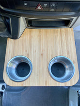 Load image into Gallery viewer, Mercedes-Benz Sprinter Cup Holder Accessories NCV3 06-18 Snack Tray Phone Table Stainless Camper Van Bamboo Amber
