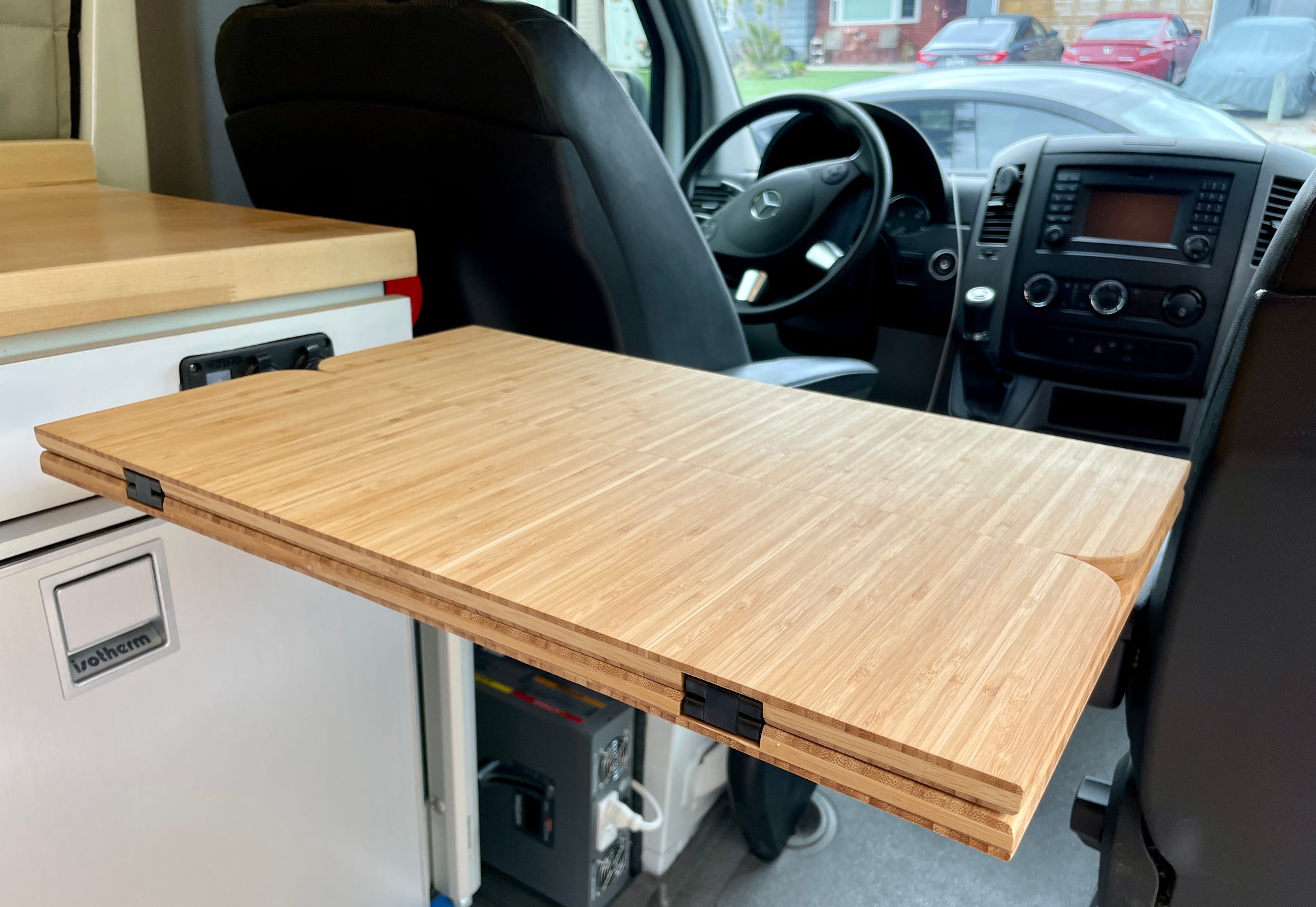 Folding Bamboo Lagun Table For Camper Vans and RVs